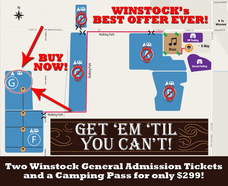 Camping – Winstock County Music Festival – Winsted, MN